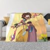 Amphibia Mushroom Night Blankets Warm Flannel Comic Anime Throw Blanket for Bed Couch Bedspread 9 - Amphibia Store