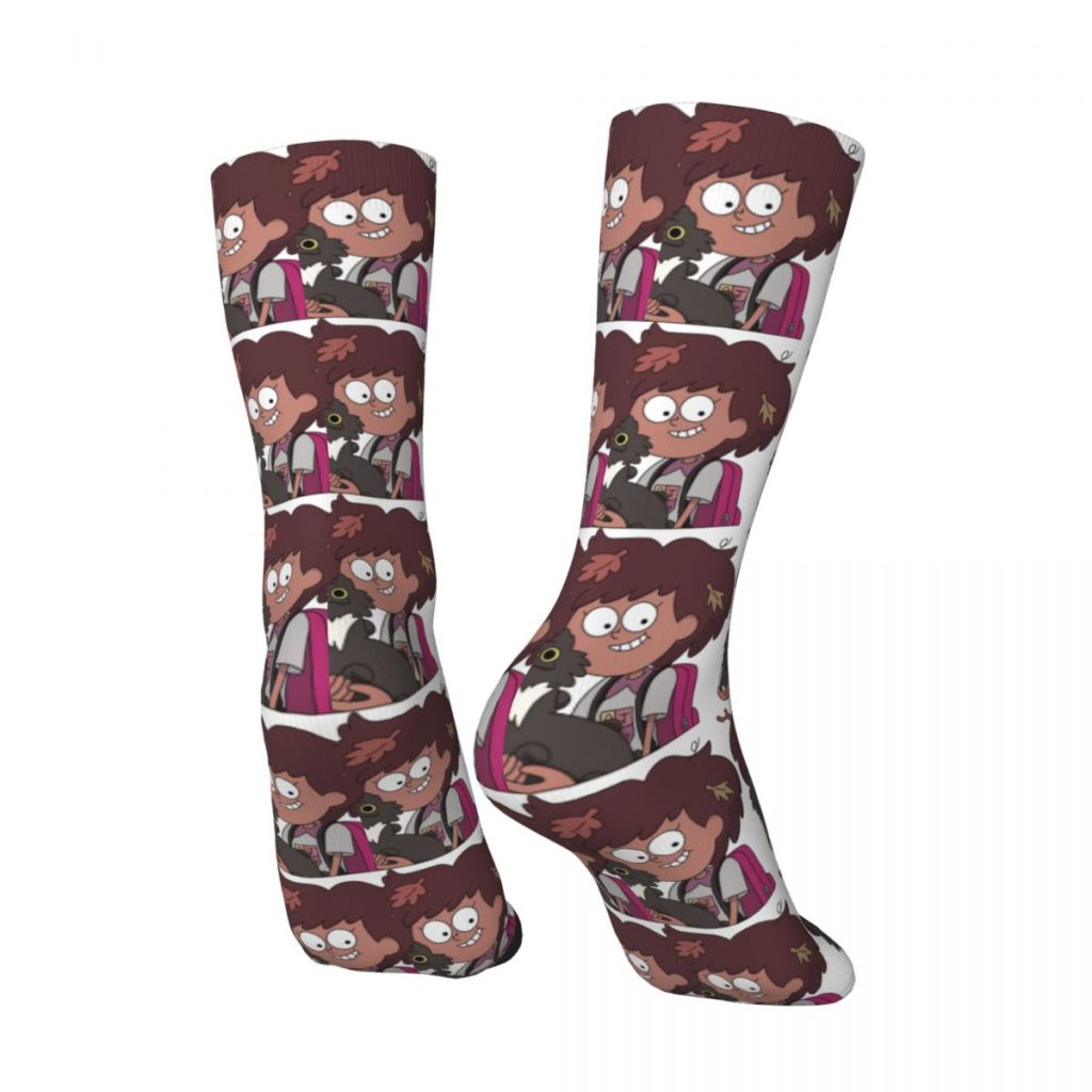 Happy Funny Men s compression Socks Lovely Anne Retro Harajuku Amphibia Hip Hop Novelty Pattern Crew 1 - Amphibia Store